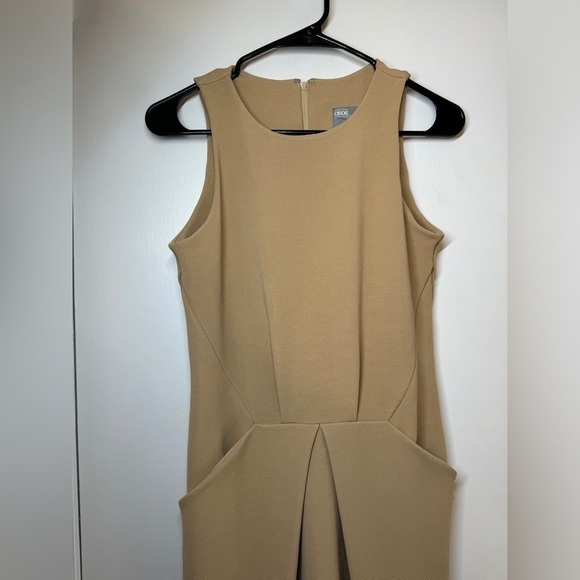 ASOS Nude Beige Sleeveless Shift Cocktail Semi Formal Dress Size 2 - Picture 5 of 12